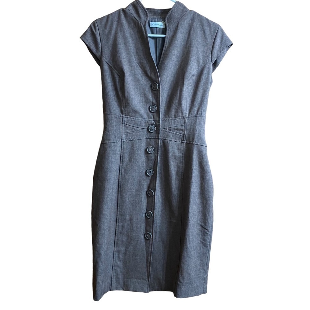 Calvin Klein Brown Button Down Dress Size 4